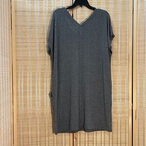 Loft Lounge Grey Rayon blend Teeshirt Dress Large